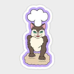 Maine Coon Cat Kneading Biscuits Sticker